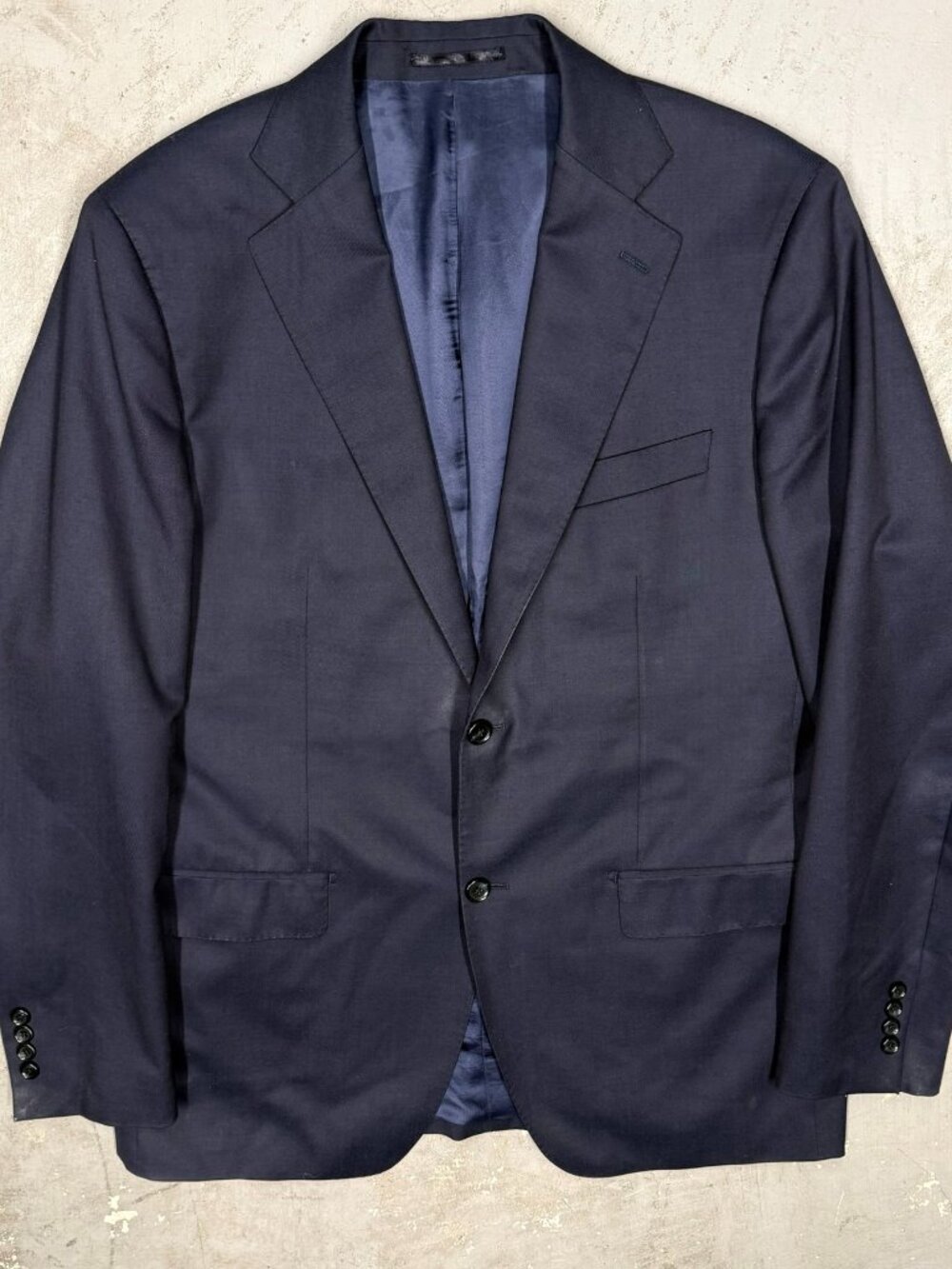 Atelier Munro Blazer Harry Rosen Wool Sport Coat Navy Blue 42R
